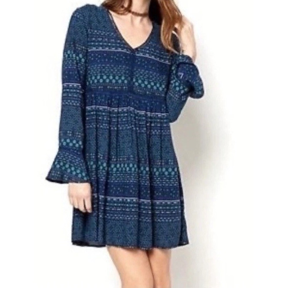 Wild Blues Sadie Robertson‎ Women's Dress M Blue Western Coastal Cowgirl Beach